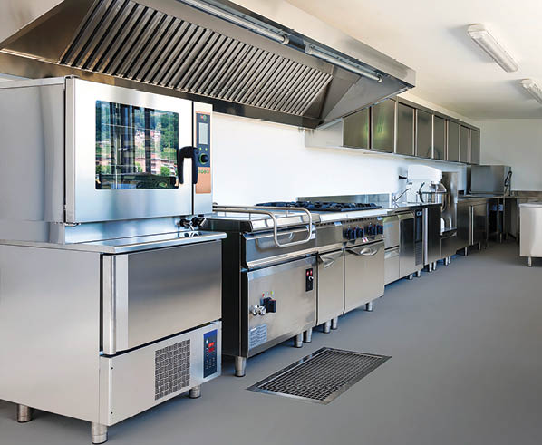 Professional kitchen in modern building