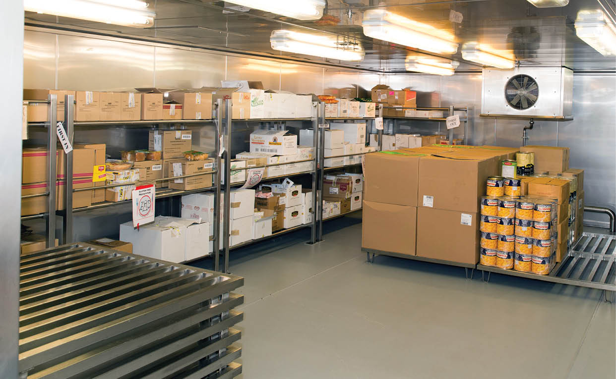 Rome/Italy - September 10 2014: The freezing room for one of the restaurants onboard the MSC Musica. The MSC Musica was built in 2006 and is operated by MSC Cruises.