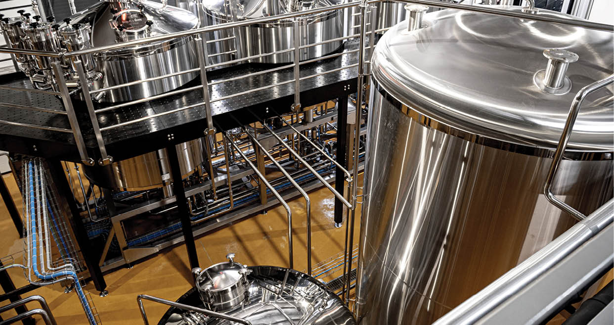 Craft beer brewing equipment in privat brewery