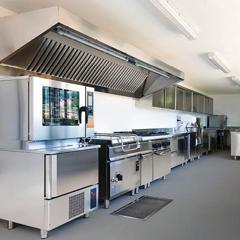 Professional kitchen in modern building
